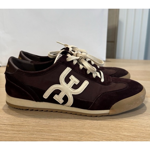 Sam Edelman Women's Cafe Noir Brown Nylon Ivey Lace Up Sneaker Size 8M - Picture 1 of 10